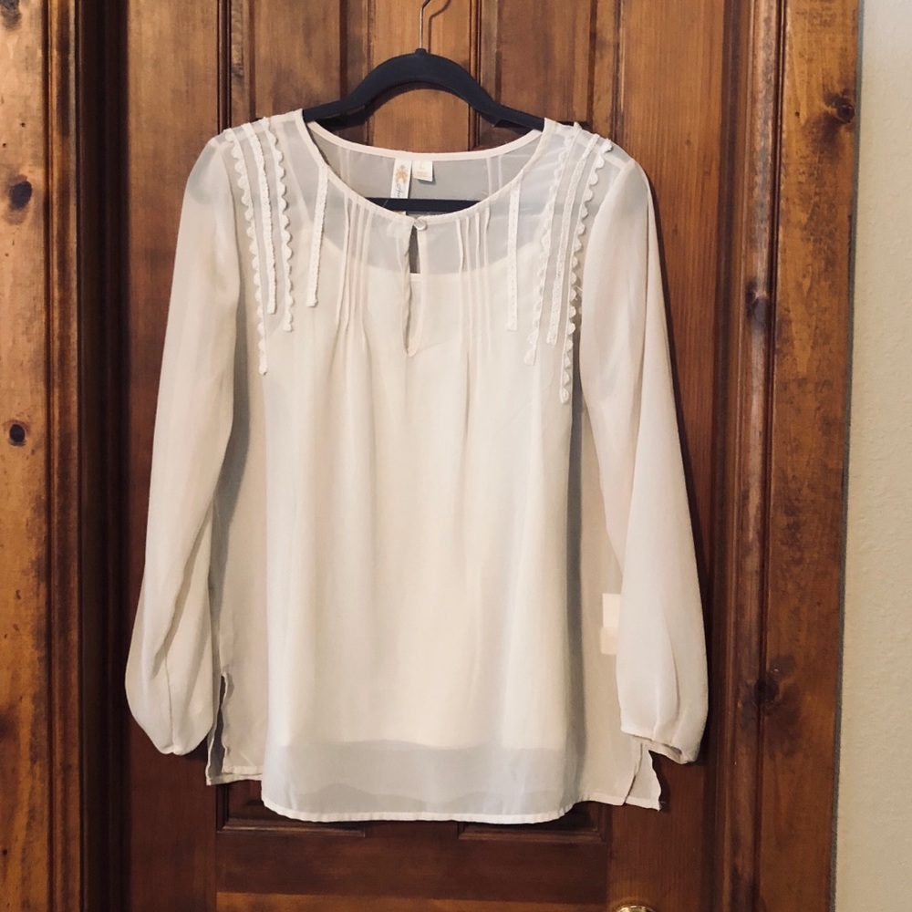 Sheer Cream Blouse